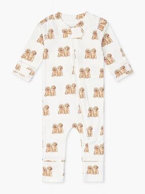 Monica + Andy Long Sleeve Goldendoodle Dog Organic Bodysuit Onesie 0-3 Months